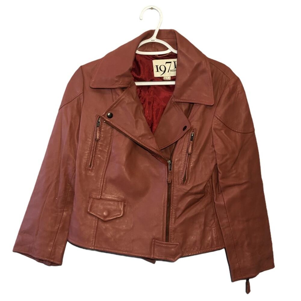 Reiss Women’s Lamb Leather Jacket Jacket Size M
